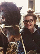 Writtle University College student Marielle Camilla Gaffney with red poll